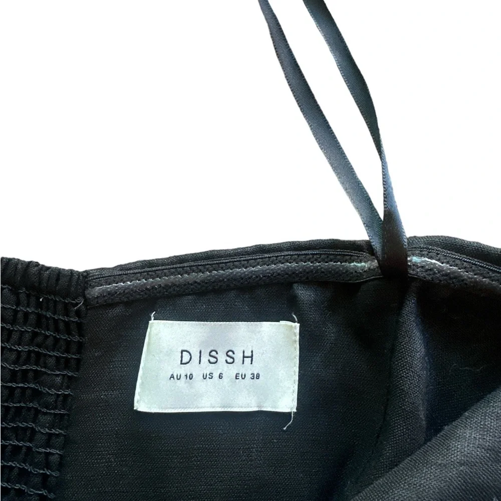 DISSH Strapless Black Midi Dress